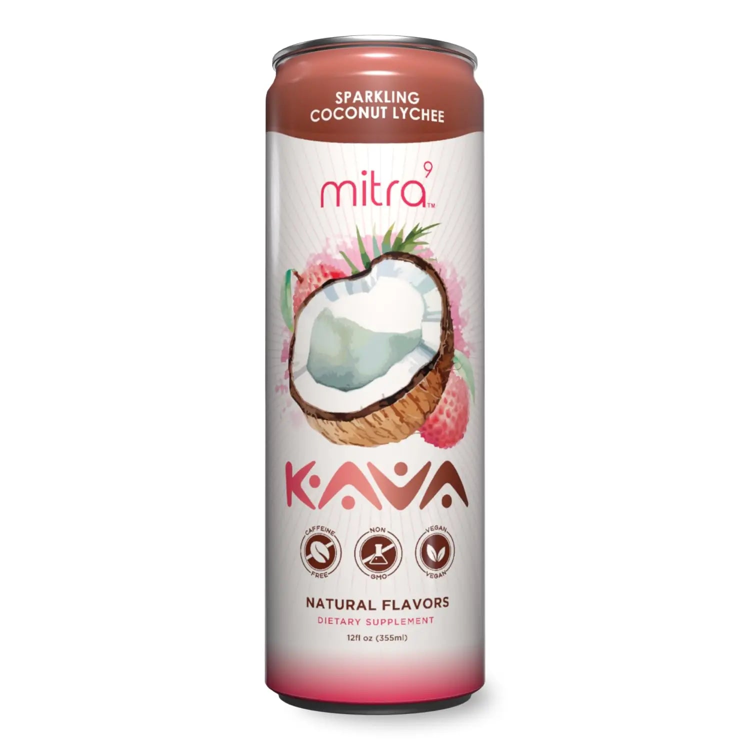 Mitra9 - Kava Seltzer - Coconut Lychee - 500mg - 12oz Mitra9