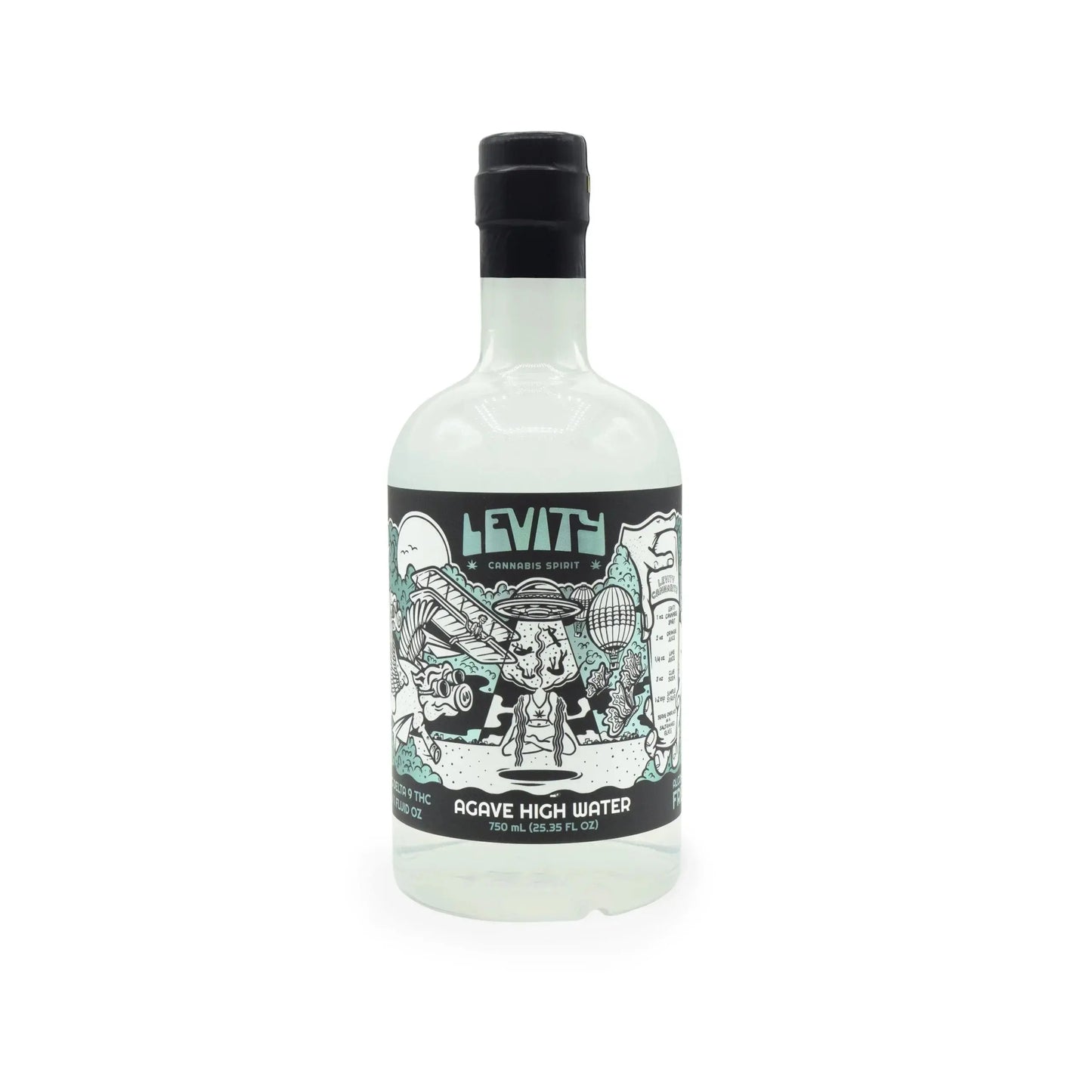 Levity - Cannabis Cocktail - Cannarita - 4mg - 12oz Levity Agave-Highwater-Tequila