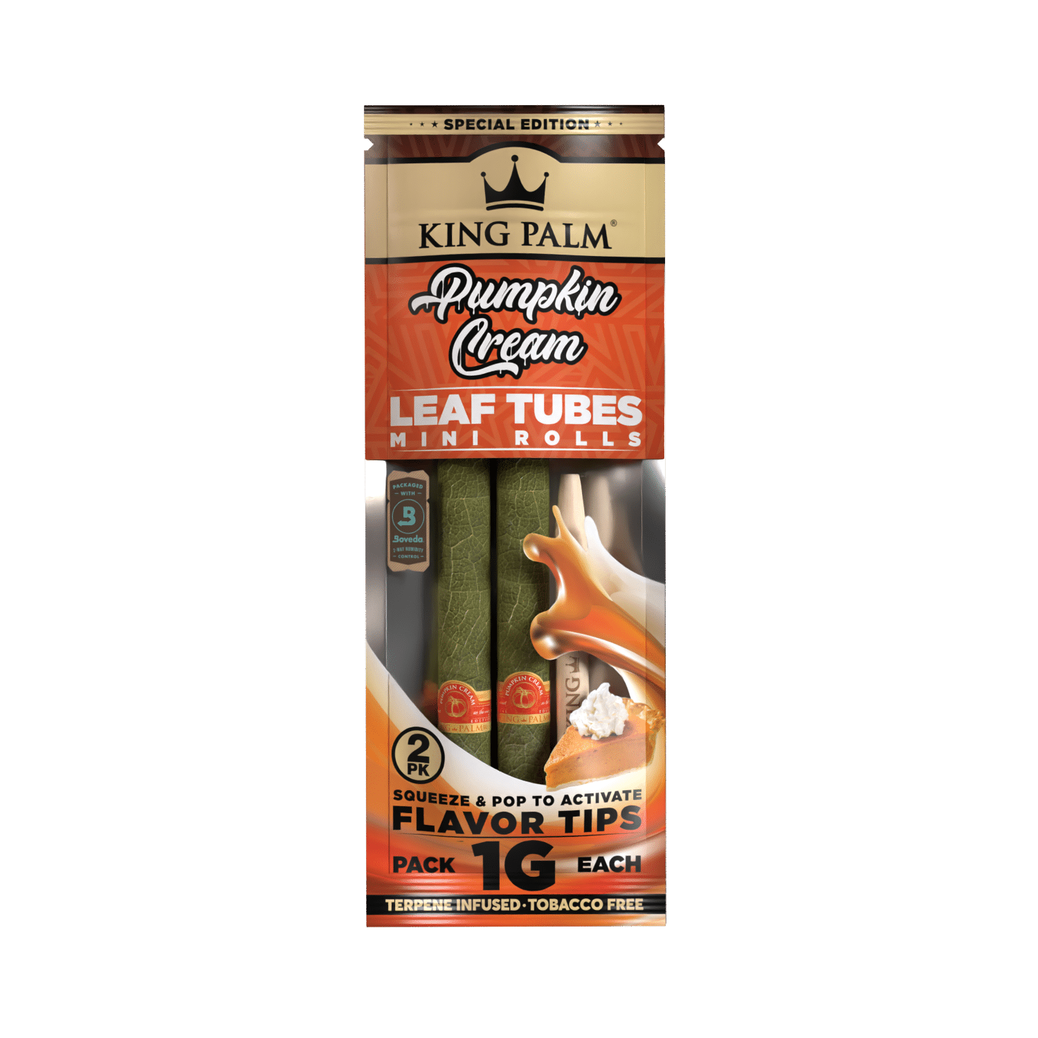 King Palm – Cones – Mini – 2pk King Palm Pumpkin-Cream