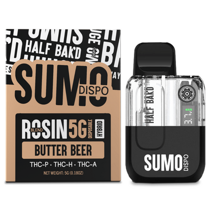 Half Bak'd - 5g Dispo - Sumo Live Rosin Half Bak'd Butter-Beer