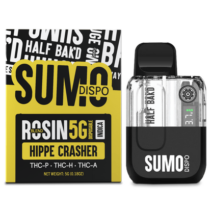 Half Bak'd - 5g Dispo - Sumo Live Rosin Half Bak'd Hippie-Crasher